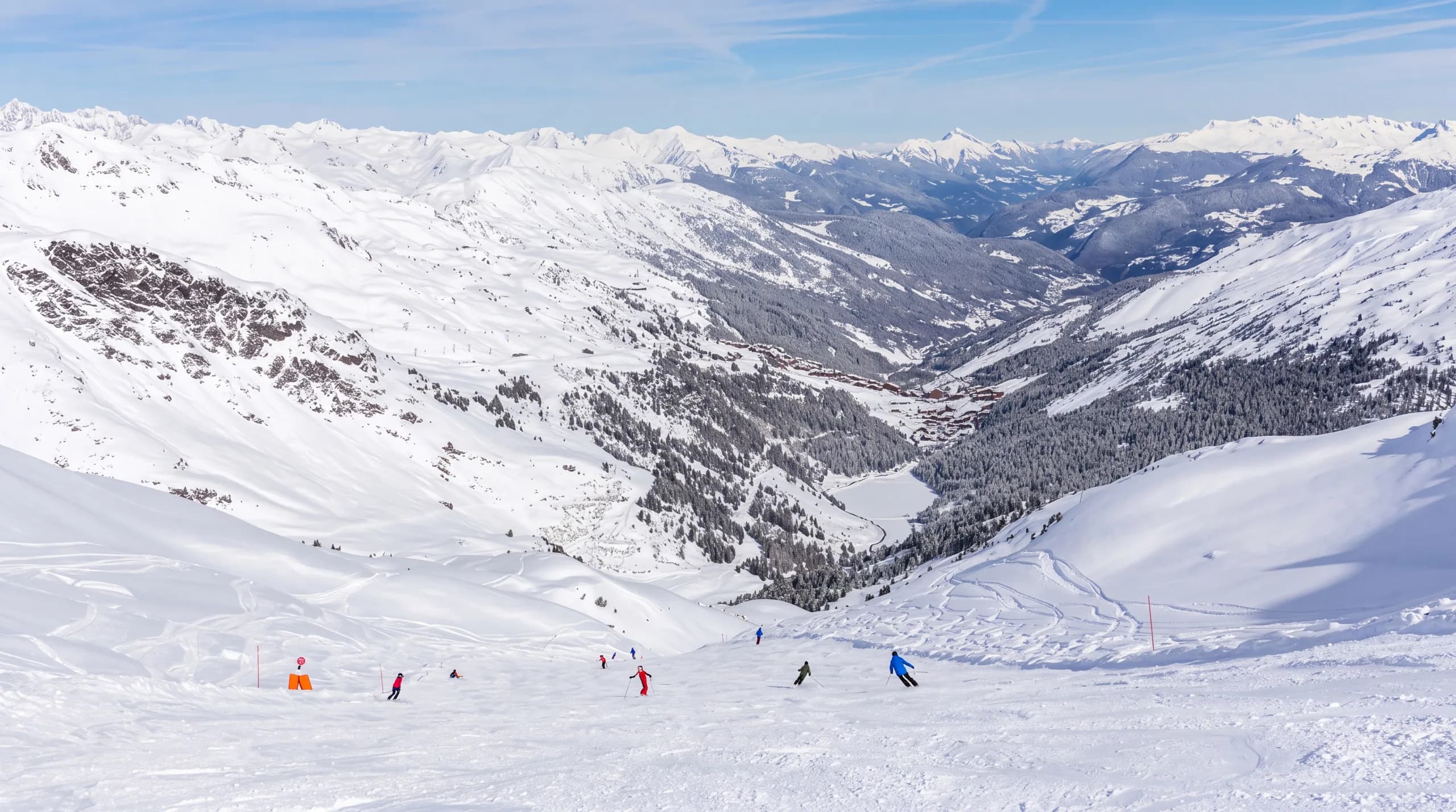 Piste mythique de la Combe du Vallon depuis Méribel-Mottaret
