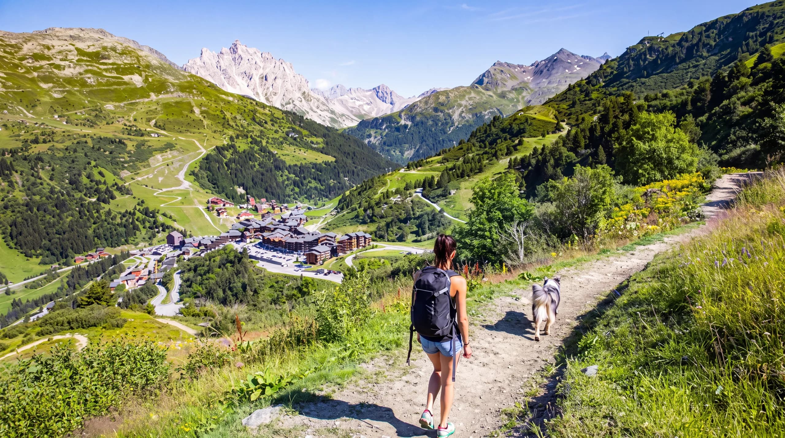 Sentiers fleuris de randonnée depuis Méribel-Village en été
